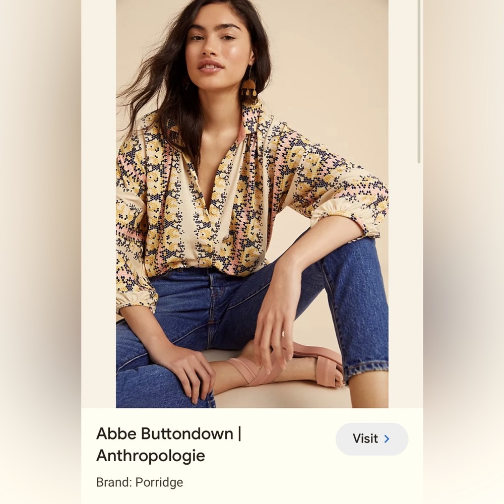 Anthropologie 🎉HPx3🎉honeycomb pattern *porridge* top🐝